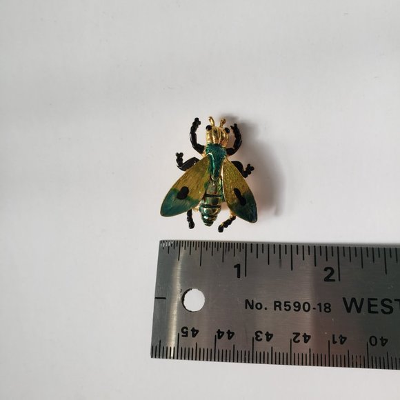 Vintage Colourful Beetle Bug Pin - Picture 4 of 5